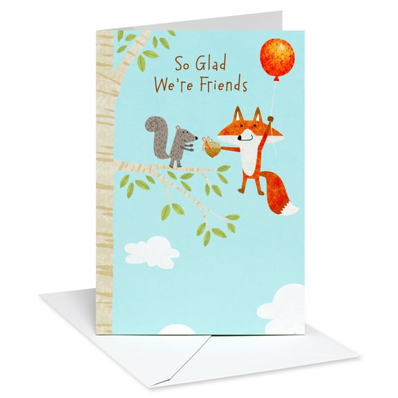 American Greetings Thinking of You Card for Friend (Charming Fox and Squirrel)