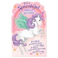thumbnail image 1 of American Greetings Unicorn Birthday Card for Girl with Stickers, 1 of 4