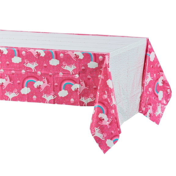 American Greetings Unicorn Party Supplies, Plastic Table Covers (3-Count, 54" x 96")