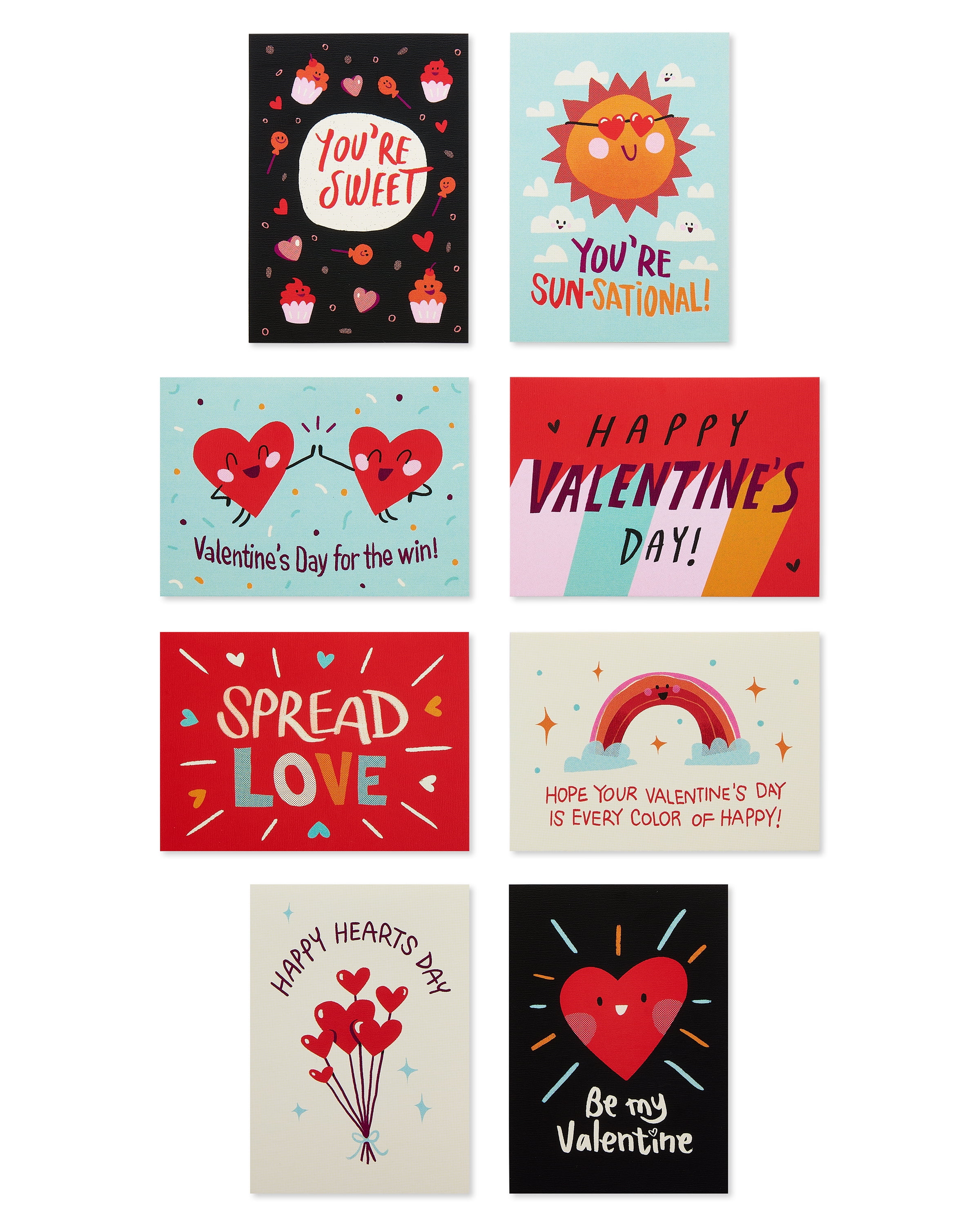 American Greetings Valentine Cards for Kids Classroom, Spread Love  Valentines (40-Count), 2.5 x 3.5