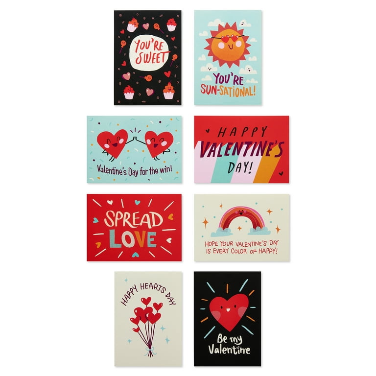 Cute Love Card Set of 4, Set of 4 Valentine's Cards Including