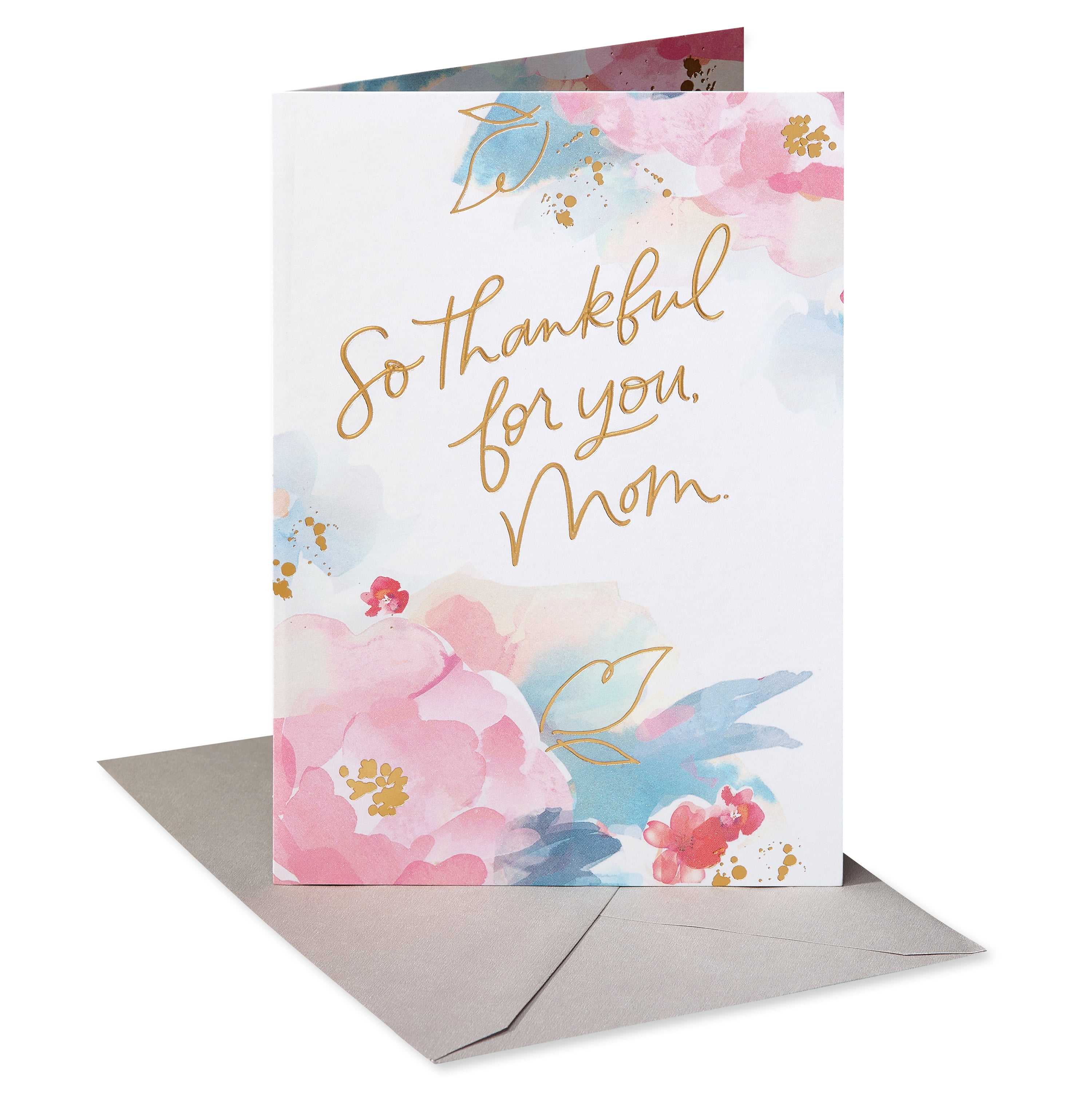 American Greetings Watercolor Floral Birthday Card for Mother (So Thankful)