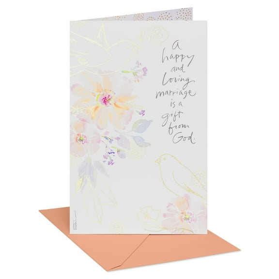 American Greetings Religious Wedding Card for Bride and Groom (To Love and Be Loved)