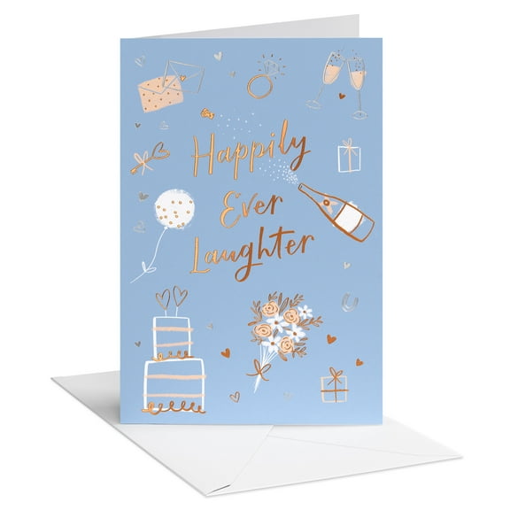 American Greetings Wedding Card for Bride and Groom (Happily Ever Laughter)
