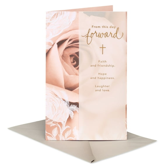 American Greetings Religious Wedding Card for Bride and Groom (Promise Dreams Future)