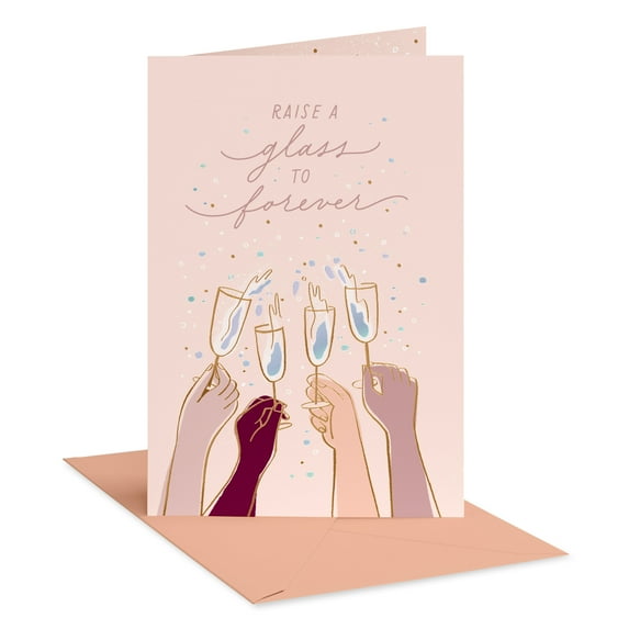 American Greetings Wedding Card for Bride and Groom (Raise A Glass)