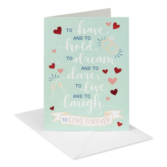 American Greetings Wedding Card for Bride and Groom (To Have and to Hold)