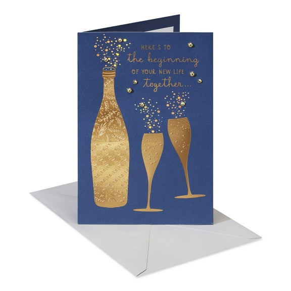 American Greetings Wedding Card for Bride and Groom (A Toast to Your Future)