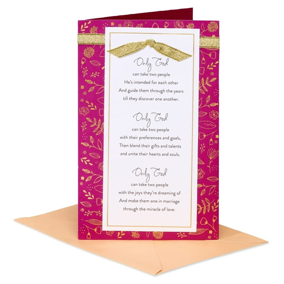 American Greetings Religious Wedding Card for Bride and Groom (Blessed Union)