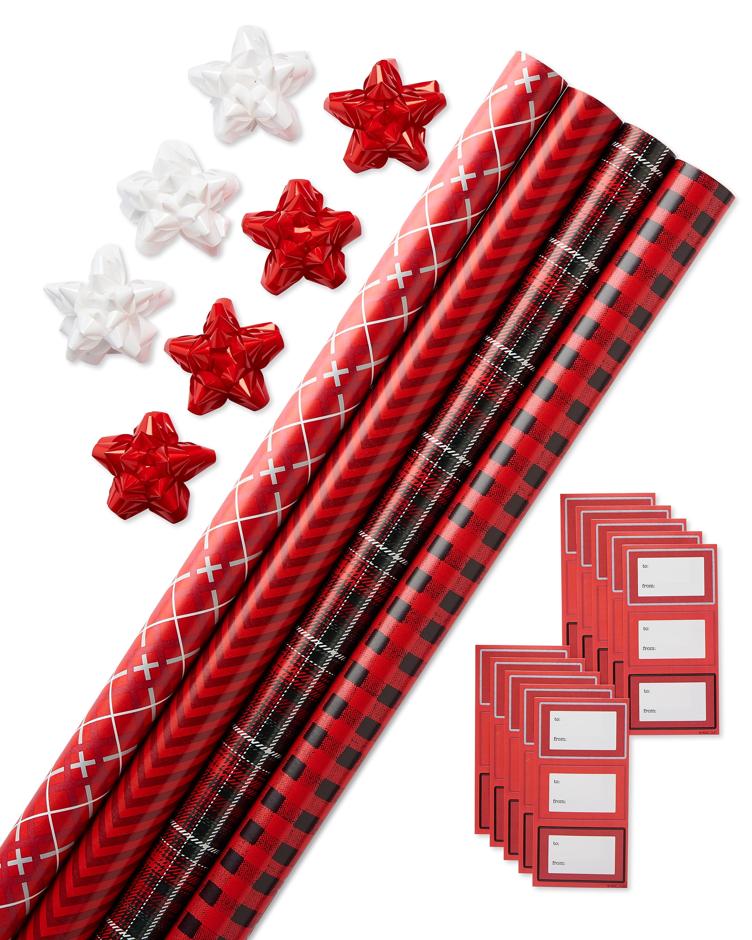 American Greetings Wrapping Paper Kit with Gridlines, Bows and Gift
