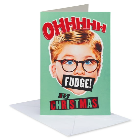 American Greetings a Christmas Story Christmas Boxed Cards with Envelopes, Ohhh Fudge (18-Count)