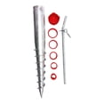 thumbnail image 1 of American Ground Screw Model 2 Premium Ground Anchor - Post & Flag Pole Base Ground Mount - Screw in Post Stake, 22" Inch Long, (Fits Round Poles 1” - 2 3/8") Replacement Fence Post Anchor DIY, 1 of 4