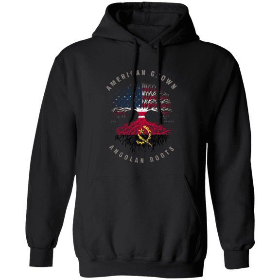 American Grown Angolan Roots Angola Flag Souvenir Friendship Proud Pullover Hoodie