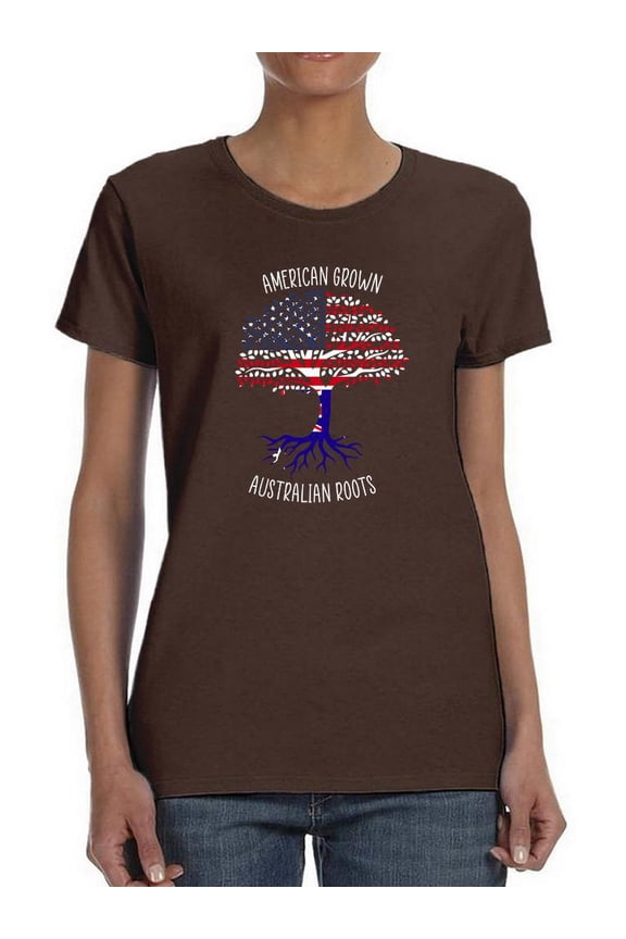 American Grown Australian Root T-Shirt Women -Smartprints Designs, Female Small