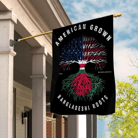 American Grown Bangladeshi Roots Bangladesh House Flag, Double-Sided Outdoor Yard Decor 29.5 x 39.5 Inch