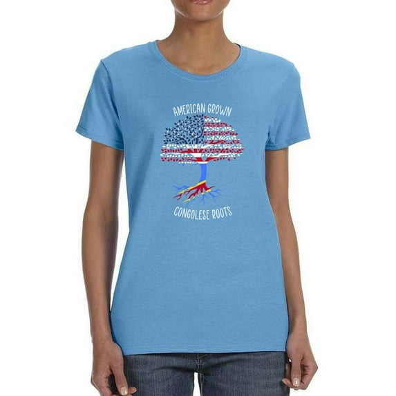 American Grown D.congolese Roots T-Shirt Women -Smartprints Designs, Female 4X-Large