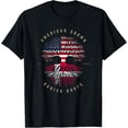 thumbnail image 1 of American Grown Danish Roots Denmark Flag T-Shirt T-ShirtMen's and women's gift, black and white T-shirt, size: Extra large S-4XL, 1 of 4