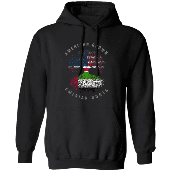 American Grown Emirian Roots United Arab Emirates Flag Souvenir Friendship Proud Pullover Hoodie