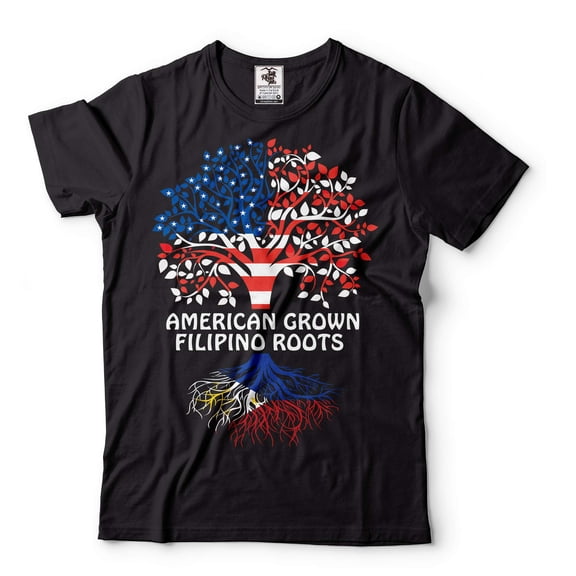 American Grown Filipino Roots Shirt Filipino Gifts Filipino Shirts Philippines USA Shirts