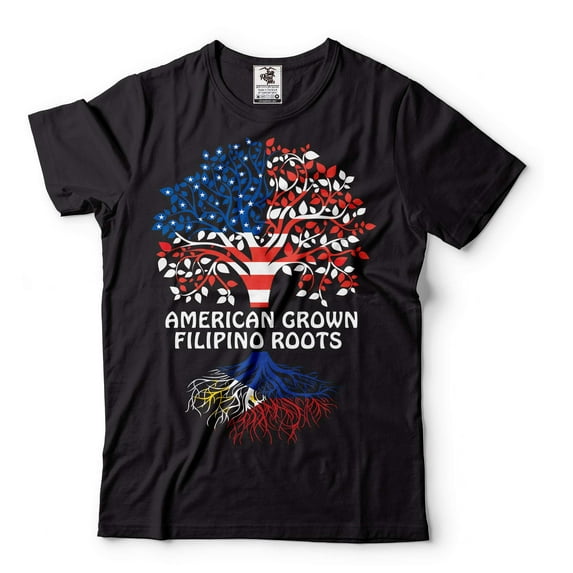 American Grown Filipino Roots Shirt Filipino Gifts Filipino Shirts Philippines USA Shirts