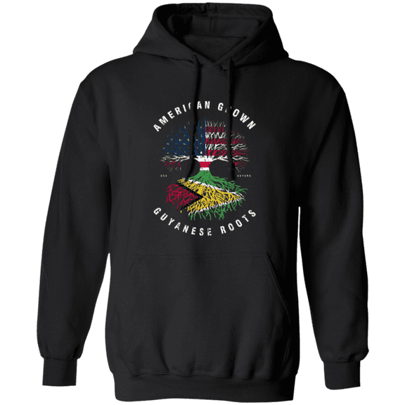 American Grown Guyanese Roots Guyana Flag Souvenir Friendship Proud Pullover Hoodie