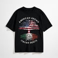 thumbnail image 1 of American Grown Italian Roots Family Tree Italy Flag Italian T-Shirt, 1 of 7