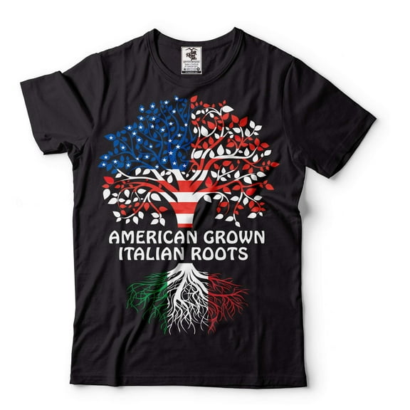 American Grown Italian Roots Shirt Italian American Gifts Italy Flag Shirt Italy Usa Shirt