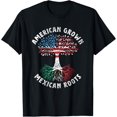 thumbnail image 1 of American Grown Mexican Roots Mexico Country Lover Proud Us T-Shirt, 1 of 4
