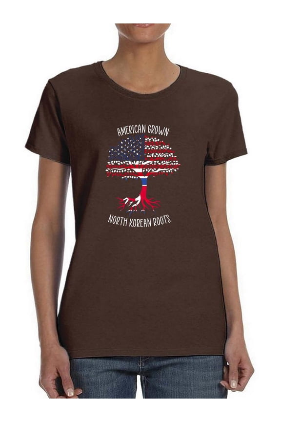 American Grown North Korean Root T-Shirt Women -Smartprints Designs, Female Small