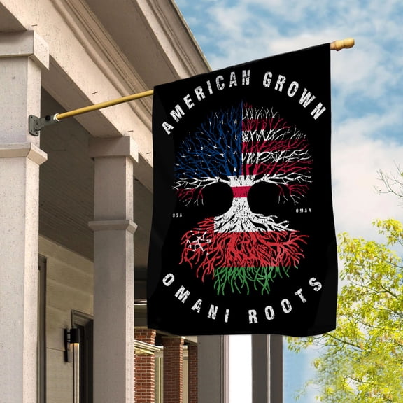 American Grown Omani Roots Oman Flag Souvenir friendship Proud House Flag (29.5x39.5) Double Sided-USA Flags Premium Polyester-Decorative Indoor Outdoor Flag