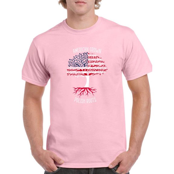 American Grown Polish Roots T-Shirt Men -Smartprints Designs, Male Small