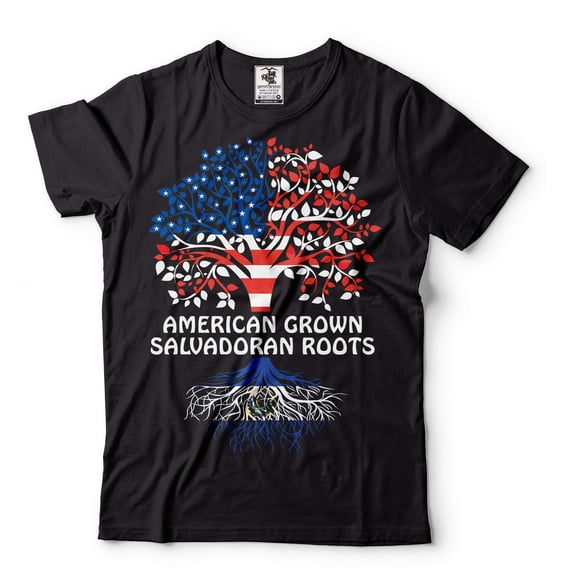 American Grown Salvadoran Roots Shirt El Salvador Shirt El Salvador Flag Tee El Salvador Shirt