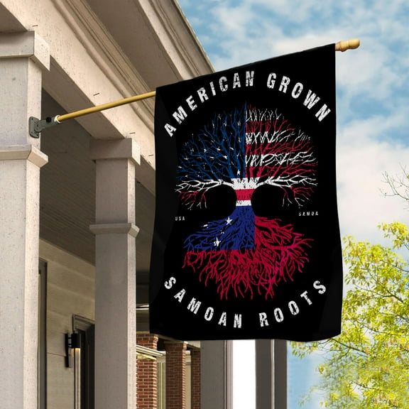 American Grown Samoan Roots Samoa Flag Souvenir friendship Proud House Flag (29.5x39.5) Double Sided-USA Flags Premium Polyester-Decorative Indoor Outdoor Flag
