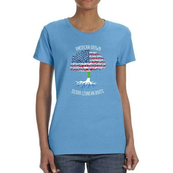 American Grown Sierra Leona Root T-Shirt Women -Smartprints Designs, Female XX-Large
