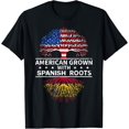 thumbnail image 1 of American Grown Spanish Roots Spain T-ShirtMen's and women's gift, black and white T-shirt, size: Extra large S-4XL, 1 of 4