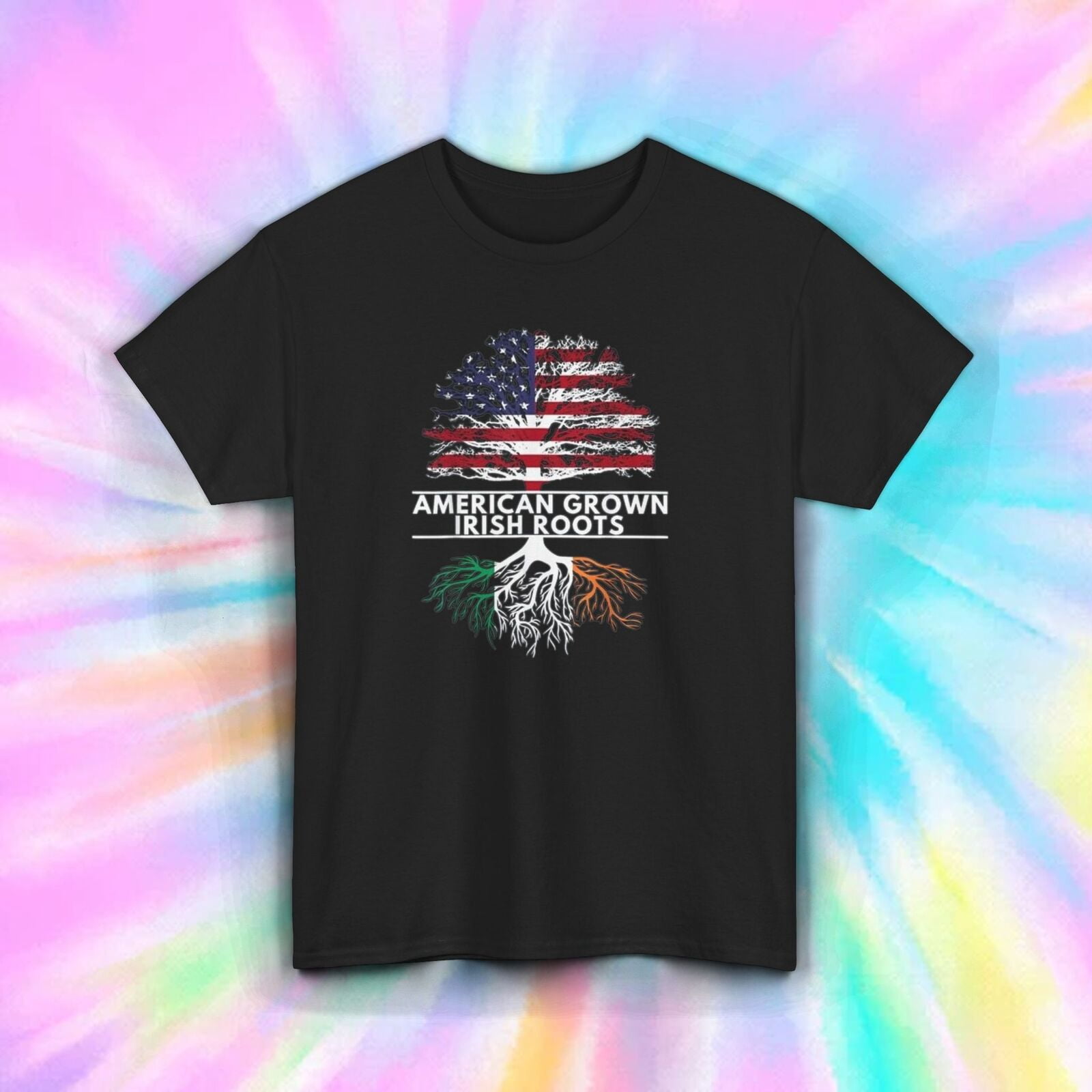 American Grown T-Shirt | Irish Roots Flag Graphic | Patriotic Heritage ...