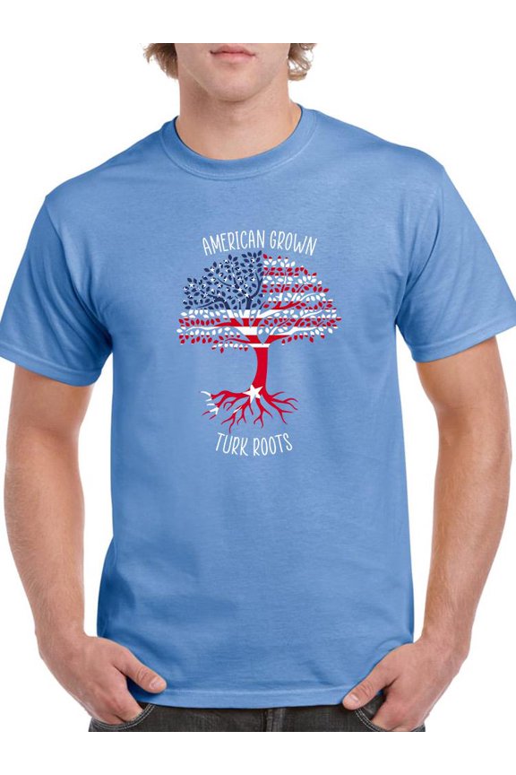American Grown Turk Roots T-Shirt Men -Smartprints Designs, Male x-Large