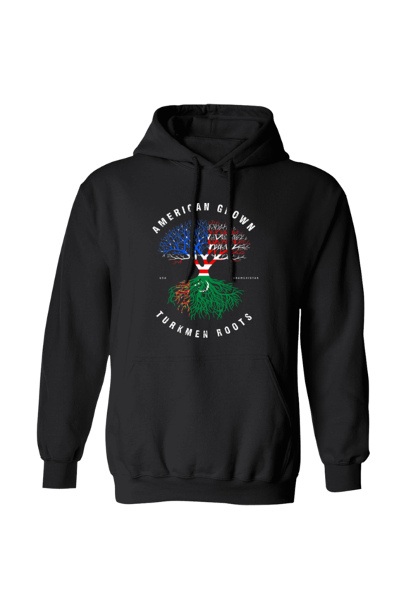 American Grown Turkmenistan Roots Turkmen Flag Souvenir Friendship Proud Pullover Hoodie
