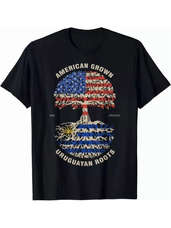 American Grown Uruguayan Roots Uruguay Flag Gift Timeless Theme For Everyday Style T-Shirt, Size S-5XL