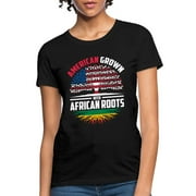 American Grown With African Roots Africa Flag Fami Women's T-Shirt