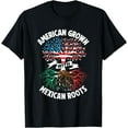 thumbnail image 1 of American Grown With Mexican Roots Mexico Us Mexican American T-Shirt Shirts, 1 of 4