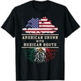 thumbnail image 1 of American Grown With Mexican Roots Patriotic Mexican T-Shirt, 1 of 4