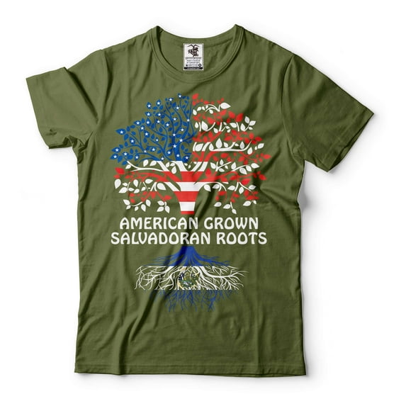 American Grown With Scottish Roots Shirt Scottish Patriotic Tee Scotland Flag Shirt Scotland Shirts (Large Military Green)