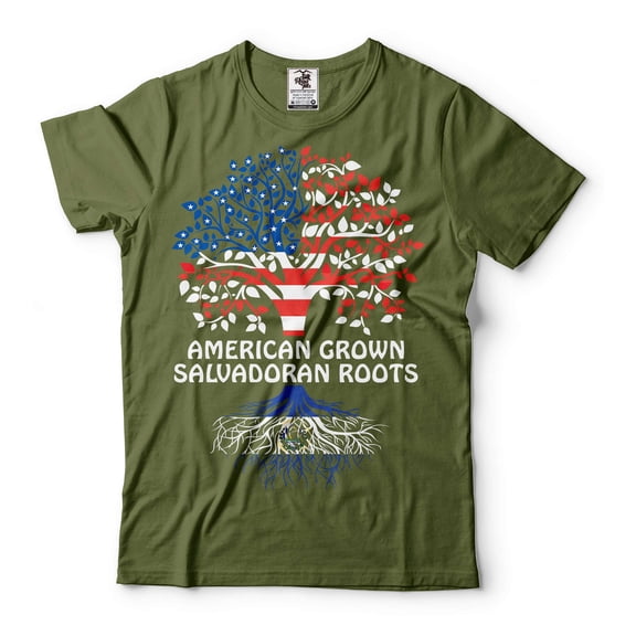 American Grown With Scottish Roots Shirt Scottish Patriotic Tee Scotland Flag Shirt Scotland Shirts (Small Military Green)
