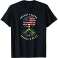 thumbnail image 1 of American Grown with Brazilian Roots America Brazil Tree Flag T-Shirt, 1 of 4