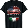 thumbnail image 1 of American Grown with Italian Roots USA Flag T-Shirt, 1 of 4