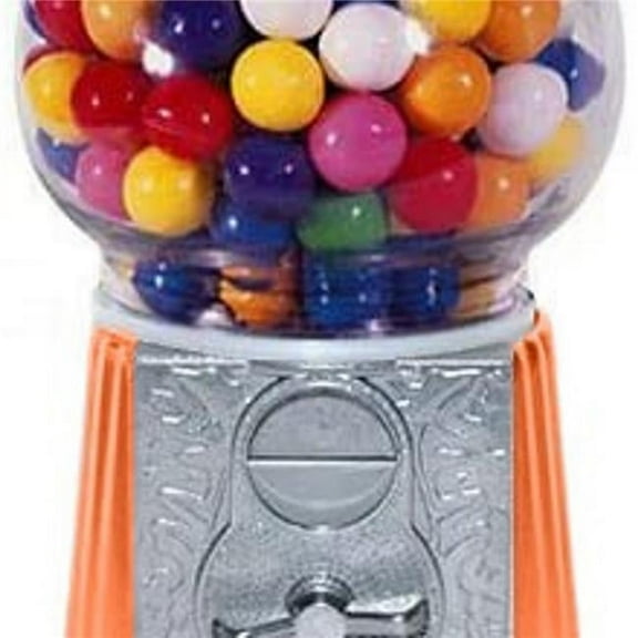 American Gumball  11 in. Tall Antique Style Gumball Machine, Pumpkin Orange