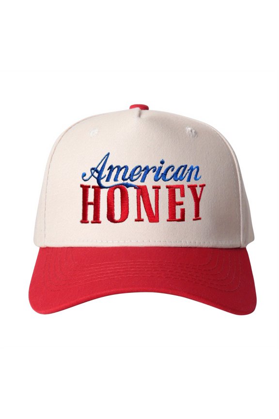 American HONEY Monogram Truck Driver Hat ColorMatching Baseball Cap Unisex Adjustable Travel Essential