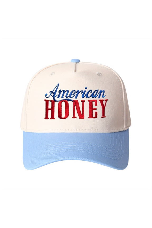 American HONEY Monogram Truck Driver Hat ColorMatching Baseball Cap Unisex Adjustable Travel Essential