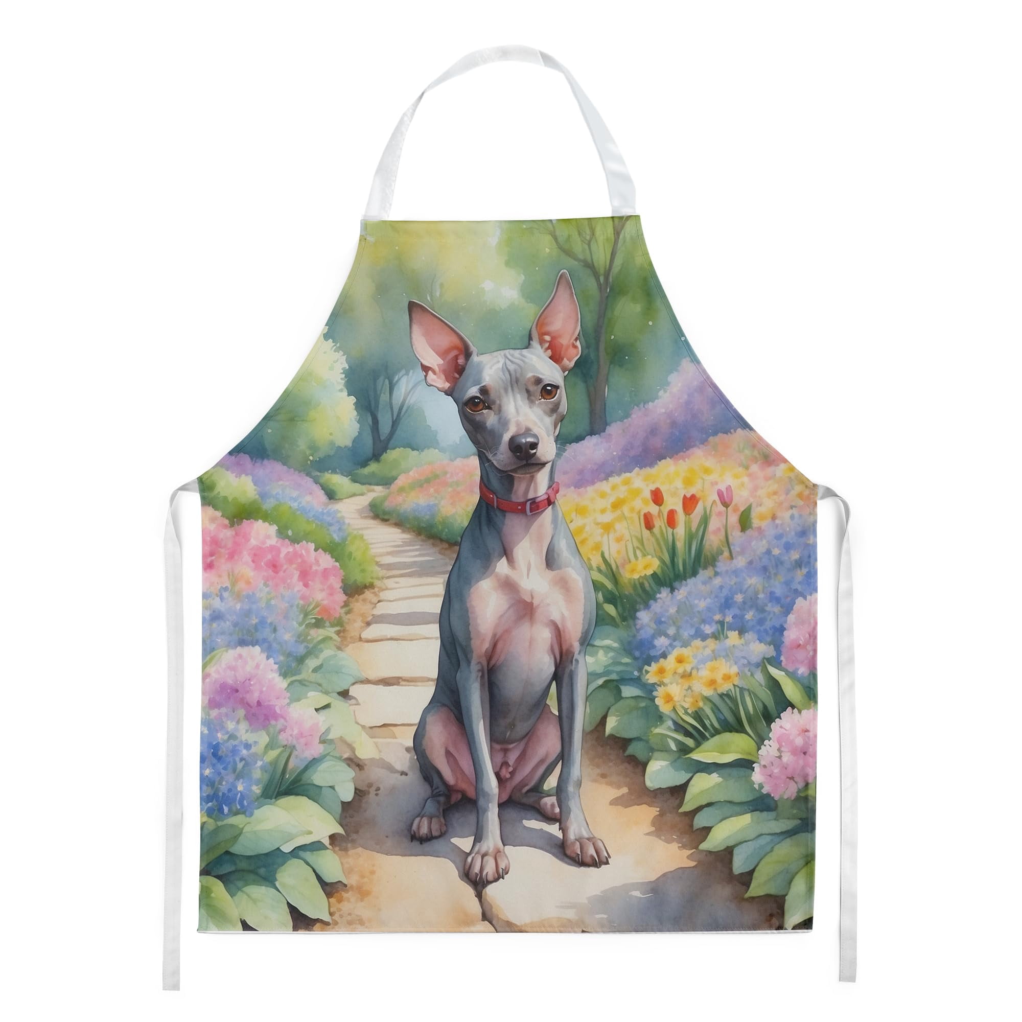 American Hairless Terrier Spring Garden Apron 27 in x 30 in